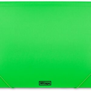 Chemise à rabat MKtape - Fermeture en caoutchouc - Format Folio - Couleur vert fluor